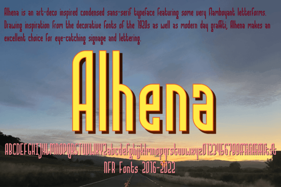 Alhena: A Playful Art Deco Sans Serif Review