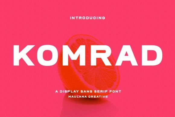 Komrad: A Modern Sans Serif Display Font for Editors