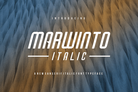 Marwinto Italic: The Elegant Sans Serif for Crafters