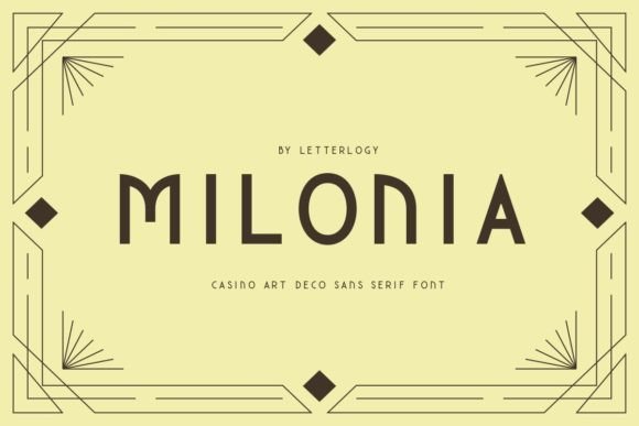 Milonia: An Art Deco Sans Serif for Editorial Design