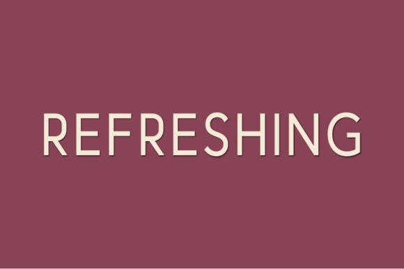 Refreshing: A Modern Sans Serif Typeface for Web Design